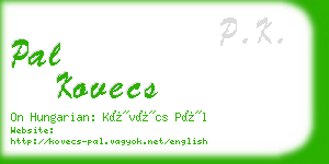 pal kovecs business card